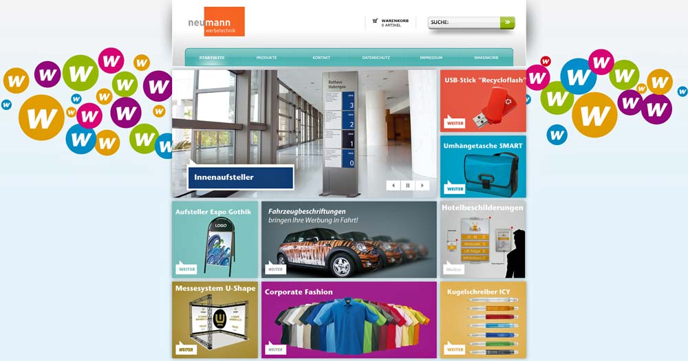 Neumann-Werbeland Produkte Webshop
